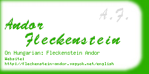 andor fleckenstein business card